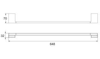 Полотенцедержатель Rose RG1817C 65см белый